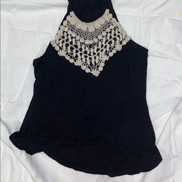 Lace black and white top - Picture 3 of 4